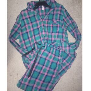 Women's Victorias Secret PJ Pajama Set Large Plaid